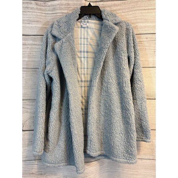 Splendid Blue Sherpa Cardigan Jacket Size XS - Picture 1 of 3
